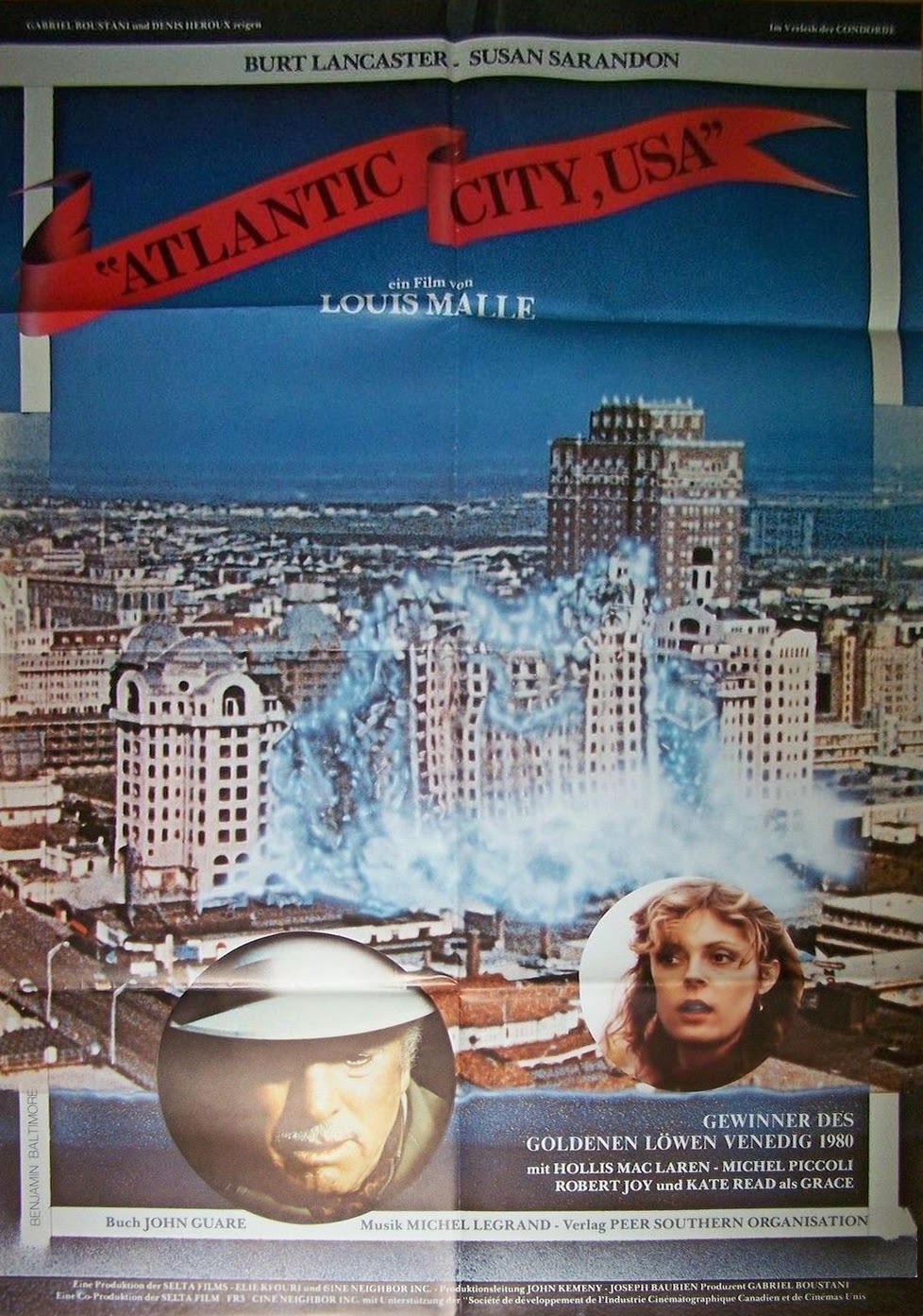 All About Movies - Atlantic City Poster Original Daybill 1980 Burt