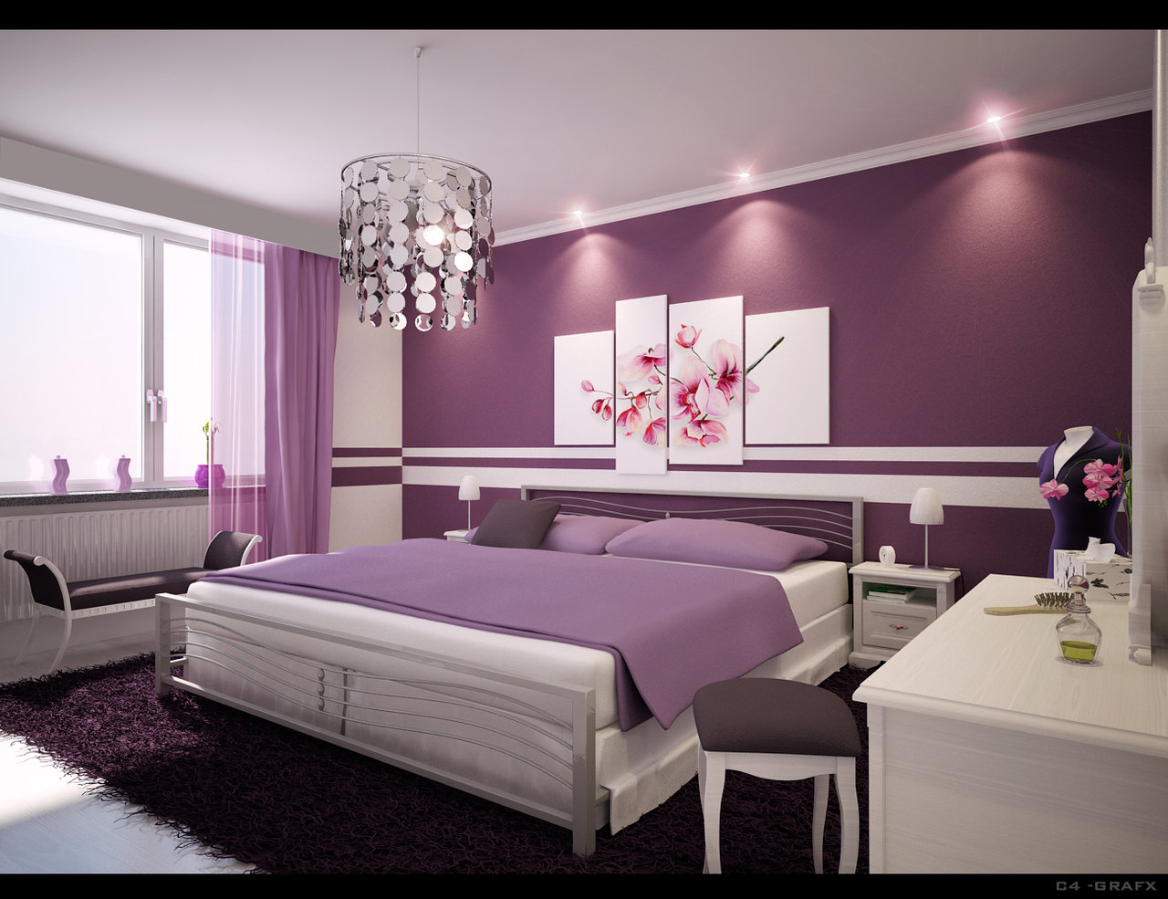 living room ideas purple and