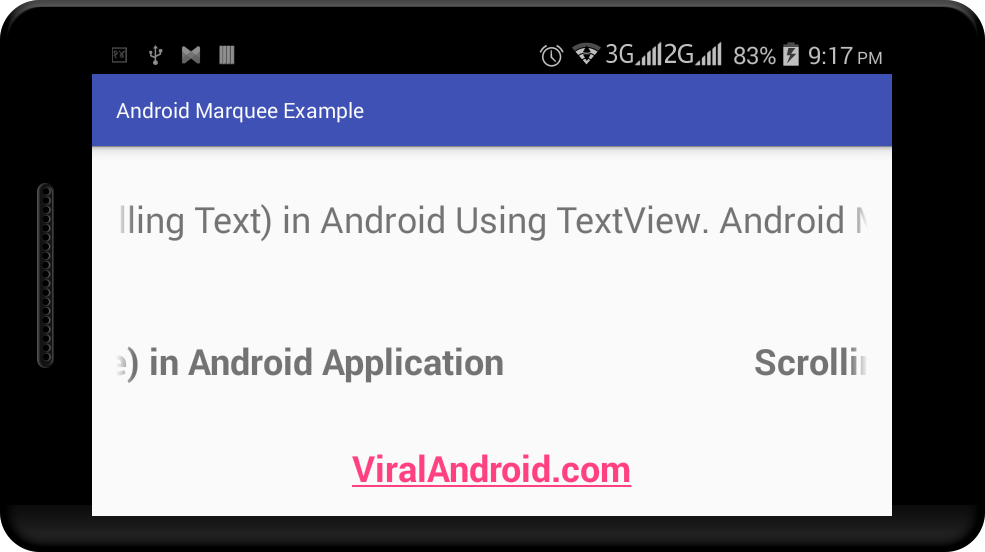 Create Scrolling Text (Marquee) in Android TextView | Viral Android –  Tutorials, Examples, UX/UI Design