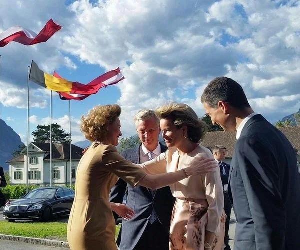 HRH Hereditary Princess Sophie of Liechtenstein and King Philippe and Queen Mathilde attended the annual meeting of the heads of state of German-speaking countries in Vaduz, Liechtenstein (Principality of Liechtenstein), Prince Hans-Adam, Hereditary Prince Alois, Prince Joseph Wenzel, Prince Georg, Prince Nikolaus, Prince Maximilian, Prince Alfons, Prince Constantin, Prince Moritz, Prince Benedikt, 