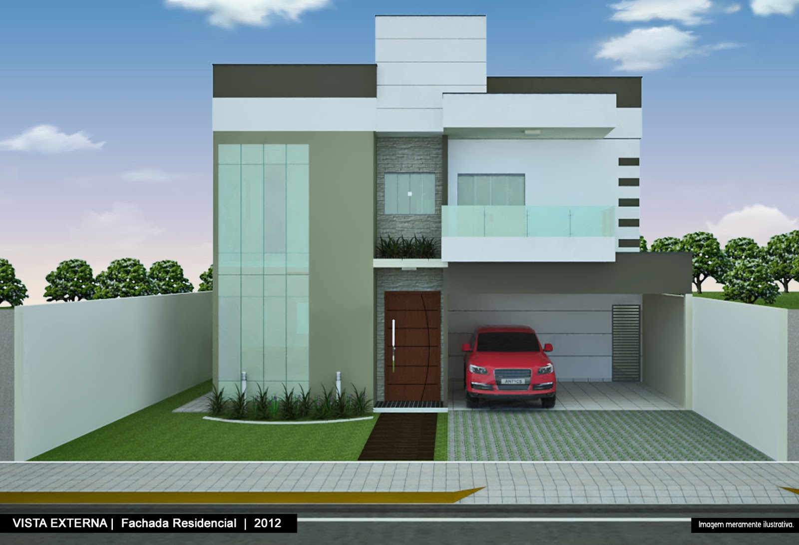 #793925 Projeto de Exteriores Sobrado de 300m² Blog Laura Taques 1600x1091 px Projetos De Sobrados Com Cozinha Gourmet #827 imagens