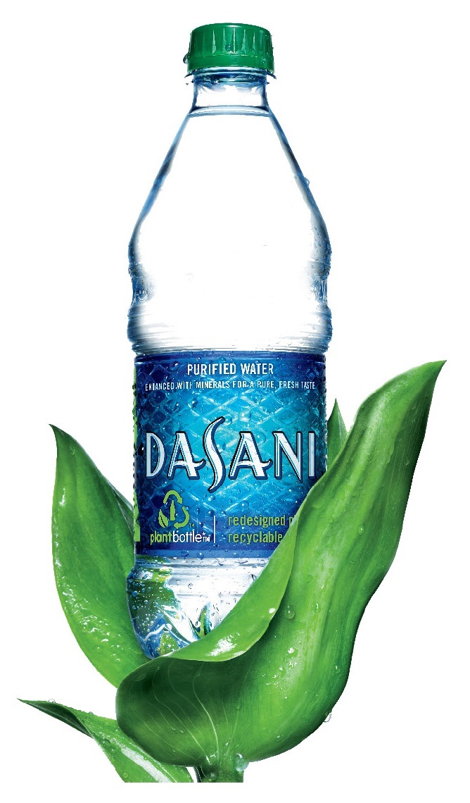Dasani green bottle