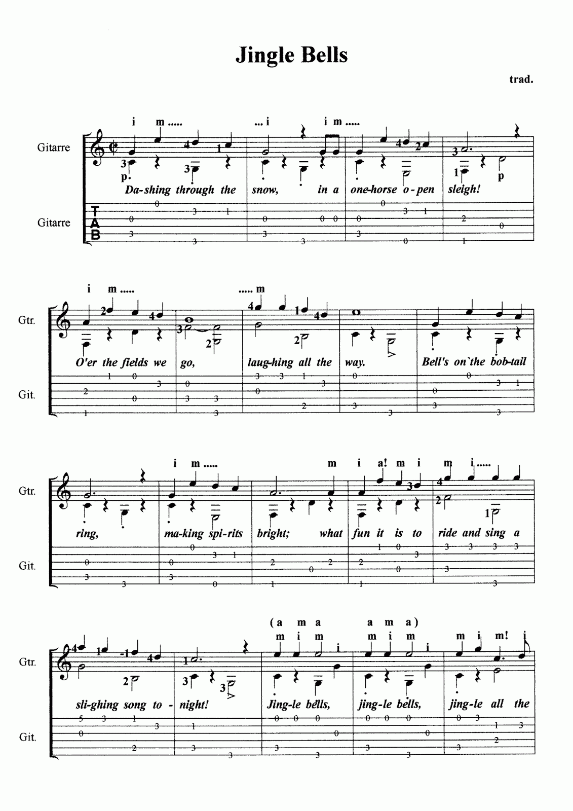 5 Free Jingle Bell Rock Tab
