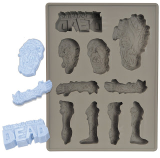 walking dead ice cube tray mold of zombies