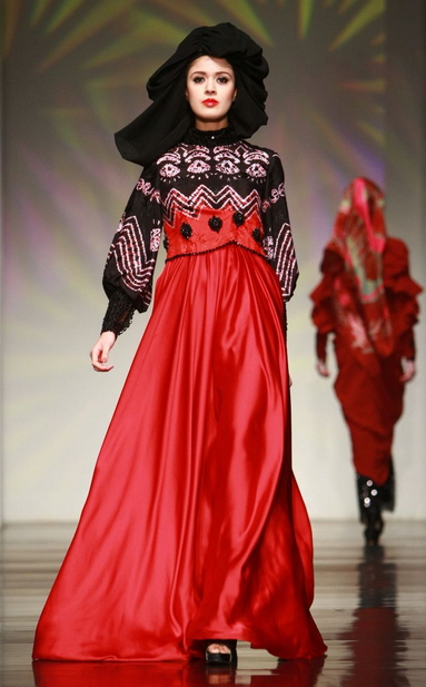 Contoh model dress batik modern