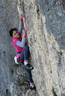 Oli en un 7a en Can dit Gros Margalef A vista.