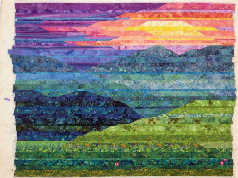 Cathy Geier's Quilty Art Blog Making Blue Ridge Mountain Sunset