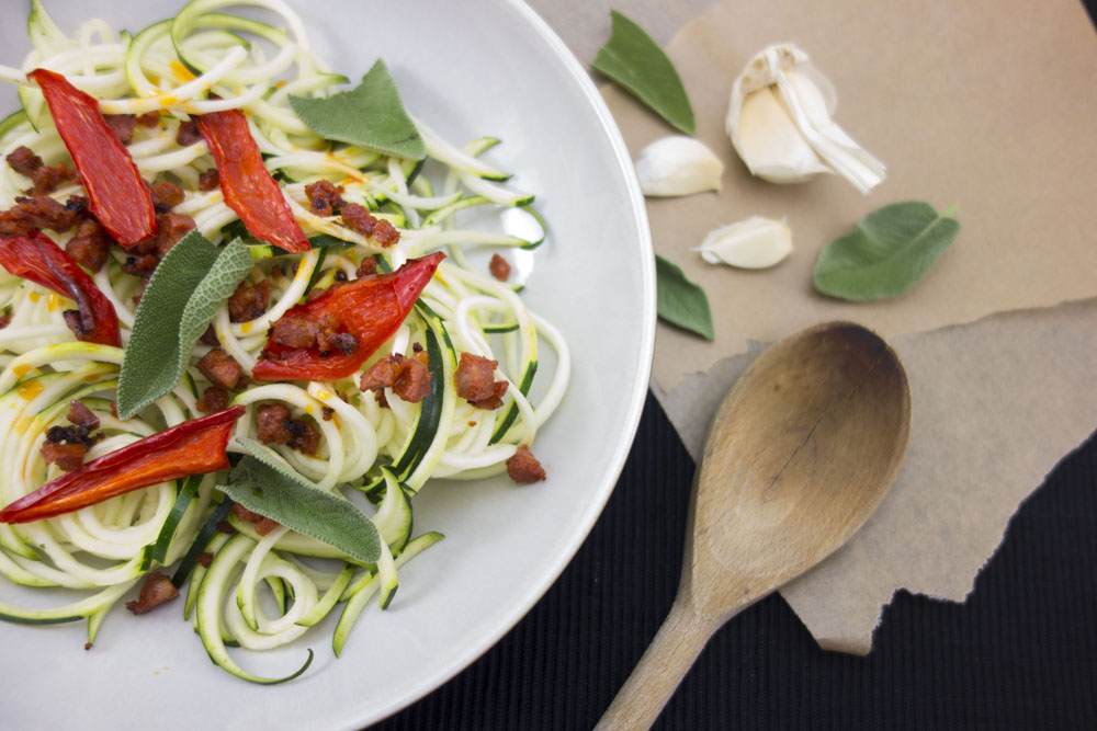 Autumn Comfort Food | Butternut Squash, Sage and Red Pepper Courgetti