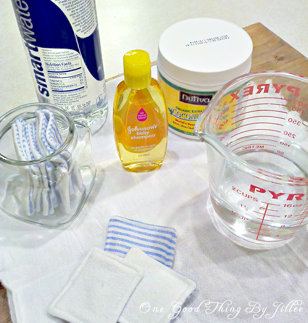 Make Your Own Eye Makeup Remover and Reusable Pads. One Good Thing by