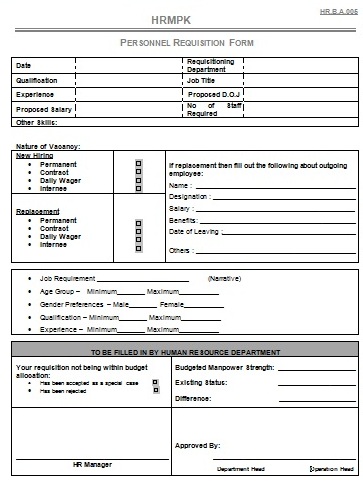 requisition supply form