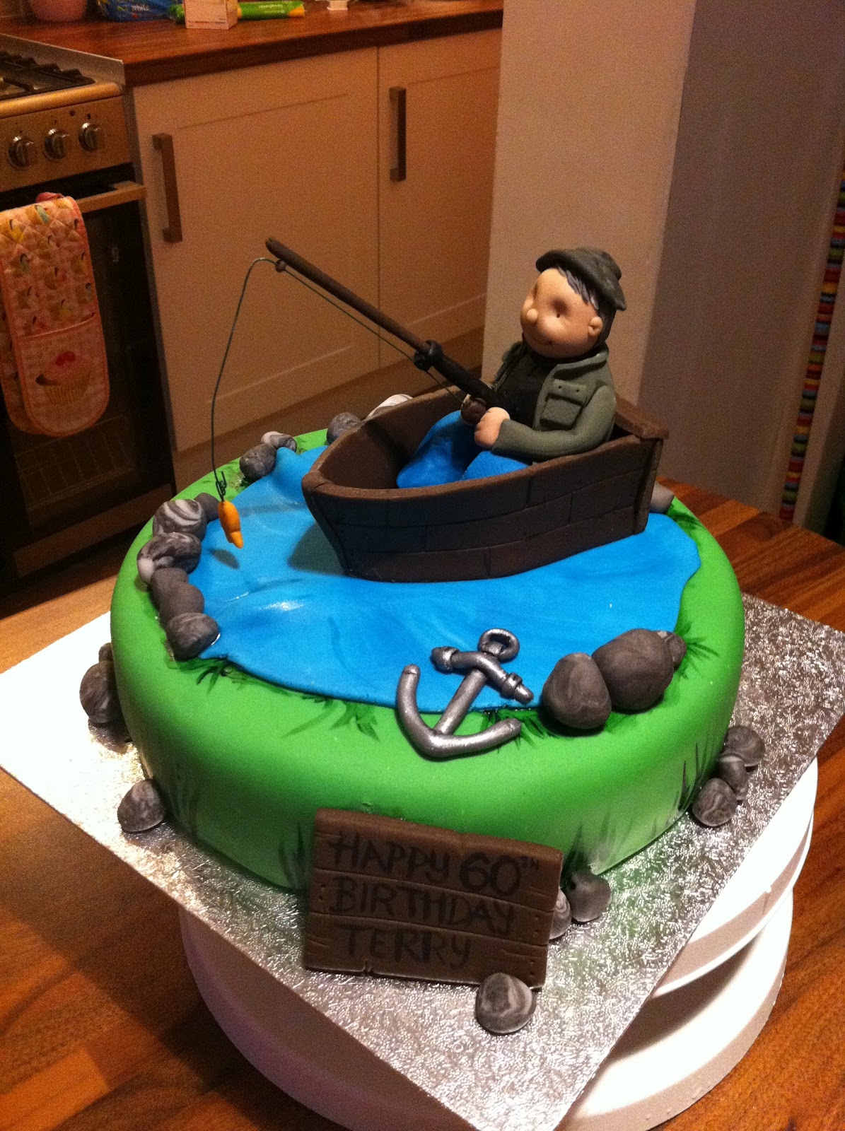 Caked In Icing Fishing Theme Cake