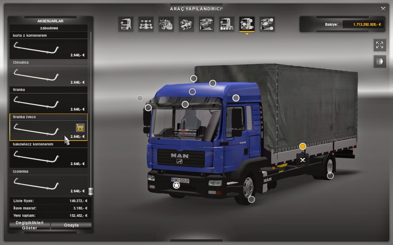 ETS 2 MAN TGL 12.240 Düzenlenmiş « Euro Truck Simulator 2 TR