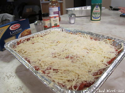 Lasagna Noodle Layer Cheese and Sauce
