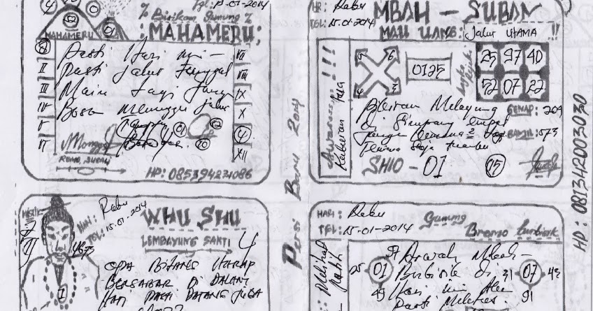 Dangker's SGP Online PREDIKSI SGP RABU Tgl 15 01 2014