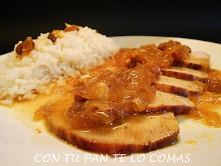 Lomo Con Salsa De Naranja Y Pasas
