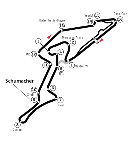 Prueba #2 "NURBURGRING GP-F" 14-MAYO Nurburg-Michael+schumacher+corner