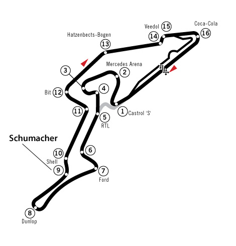 Prueba #7 "NÜRGBURGRING GP-F" 13-AGOSTO Nurburg-Michael+schumacher+corner