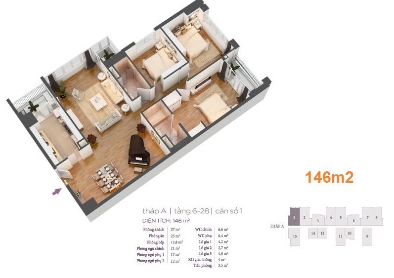 Mặt Bằng Căn Hộ Chung Cư Hồ Gươm Plaza Mặt Bằng Căn Hộ Chung Cư Hồ Gươm Plaza