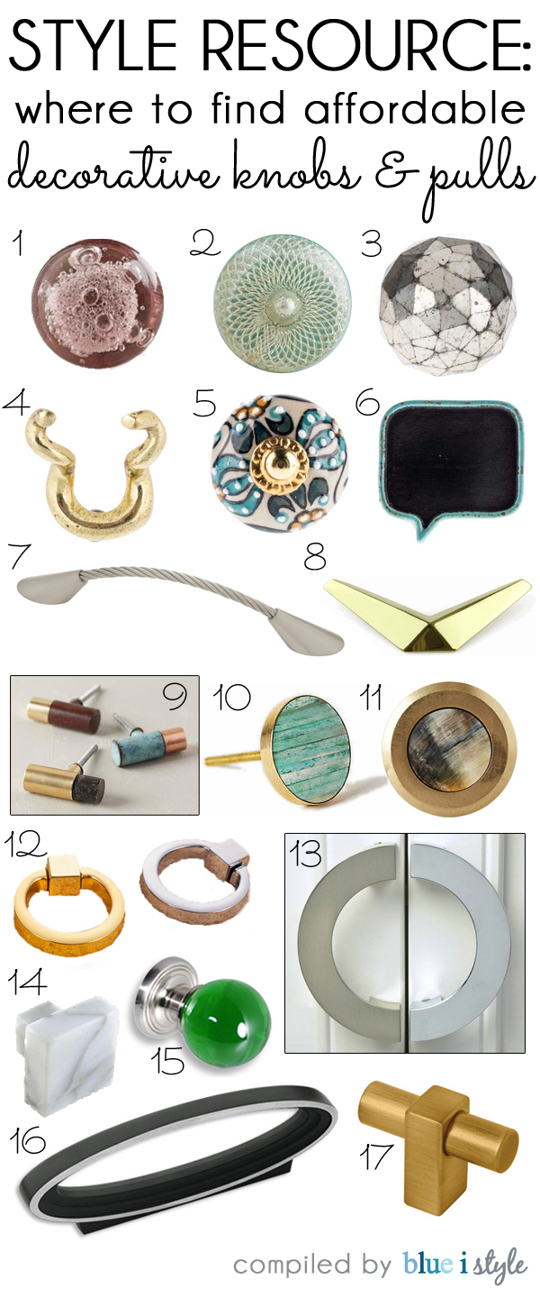 for style} Great Resources for Affordable Decorative Knobs