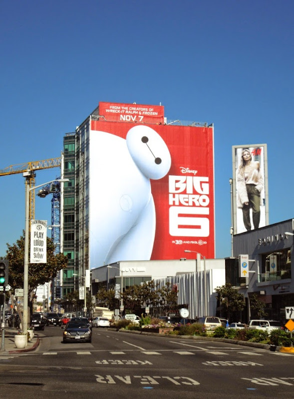 Giant Baymax Big Hero 6 movie billboard Giant Baymax Big Hero 6 movie billboard