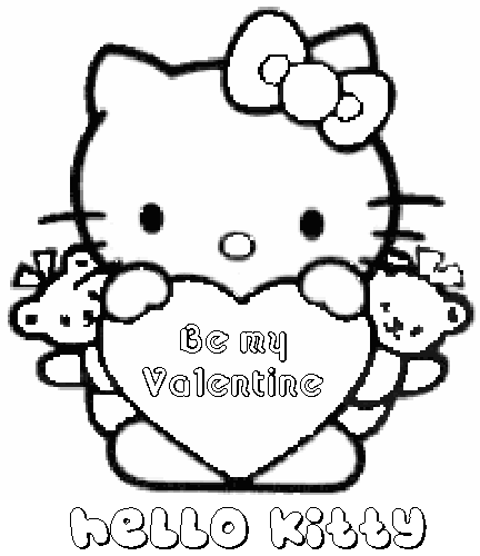 Hello Kitty Valentines Coloring Pages | Hello Kitty Forever