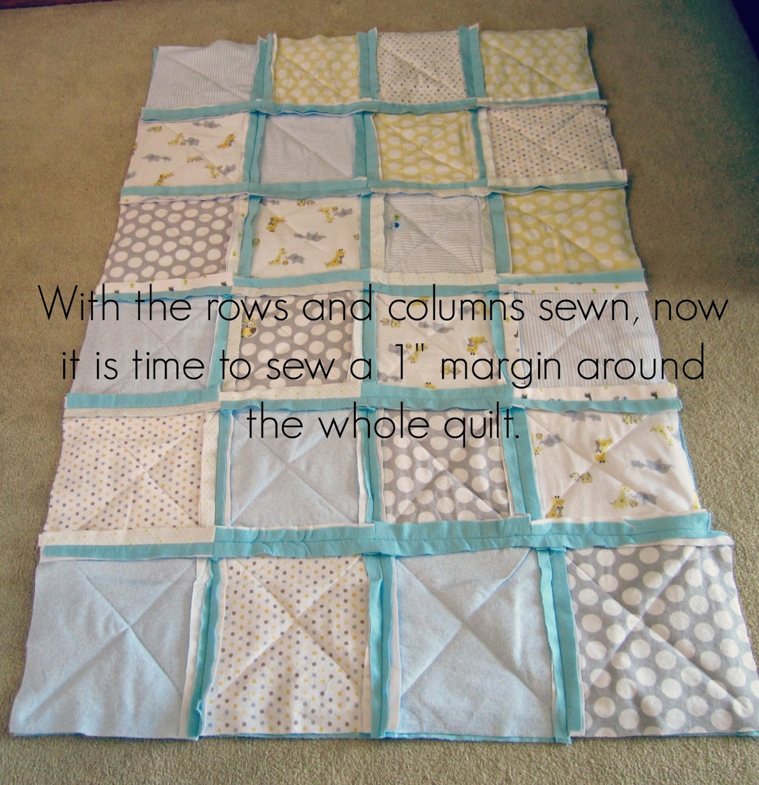 Live, Love and be Married Baby Rag Quilt Tutorial