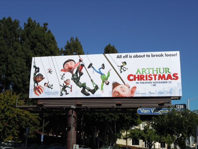 Arthur Christmas billboard