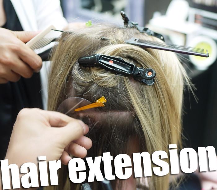 three colors hair extensions hair salon in seoul, korea. SUINstyle