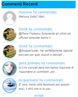 Commenti recenti con miniatura avatar Commenti Recenti con miniatura avatar
