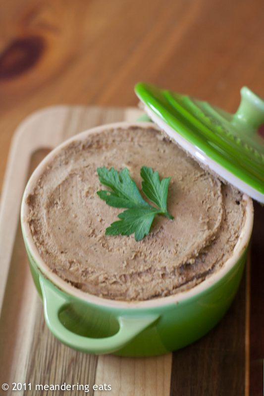 meandering eats Taking a Break Chicken Liver Pate