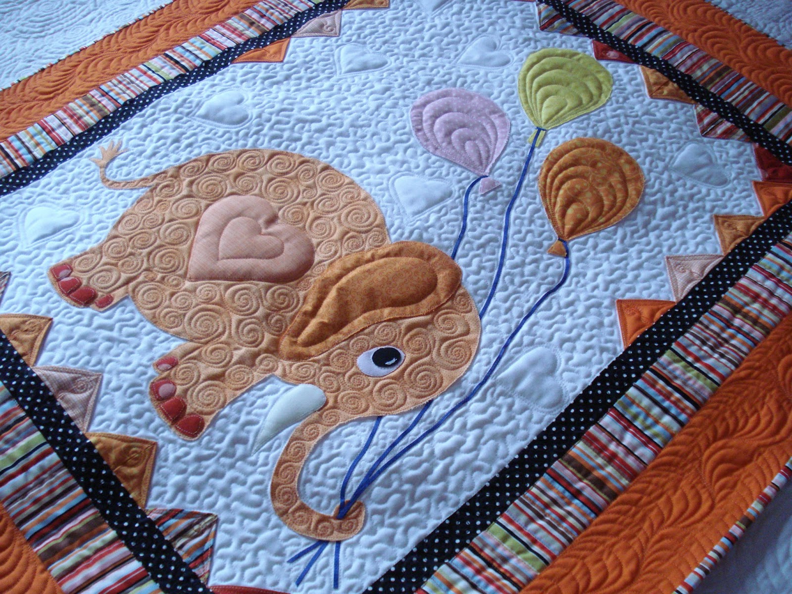 The Nifty Stitcher Penelope's Elephant Baby Quilt