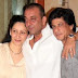 Shahrukh Khan visits Sanjay Dutt at his residence.