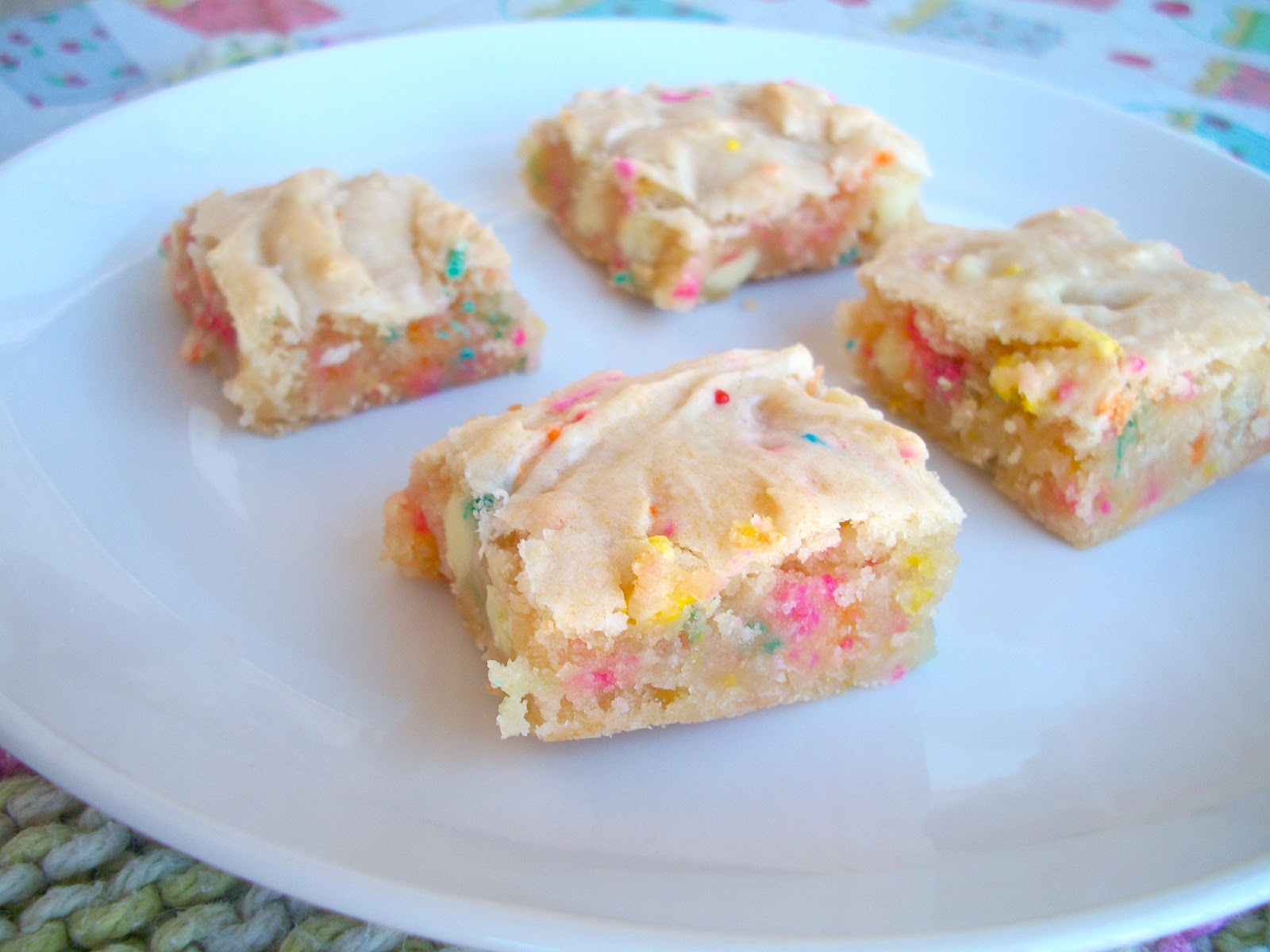Brooke Bakes Cake Batter Blondies