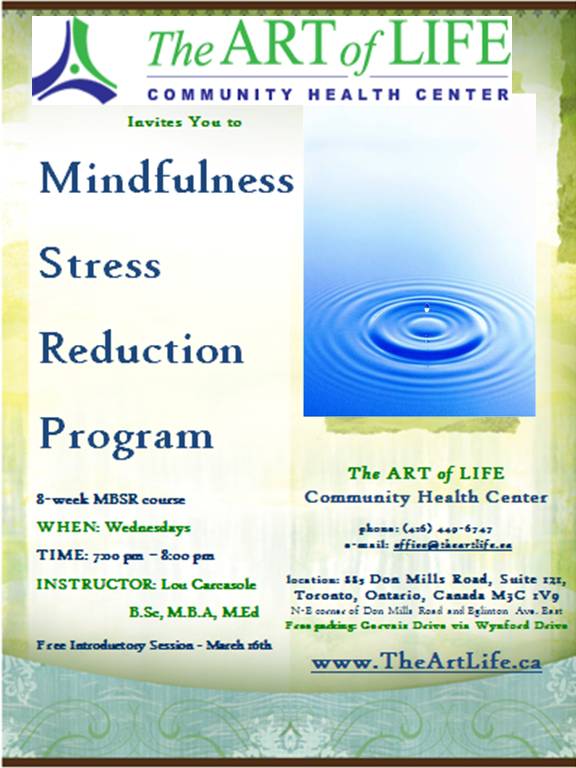 mindfulness based stress reduction program pdf