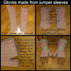 gloves jumper sleeves upcycling