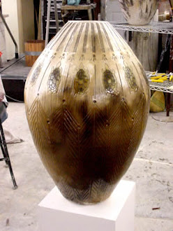 Ed Gray - Smoke Fired Pot with Turtle Carving