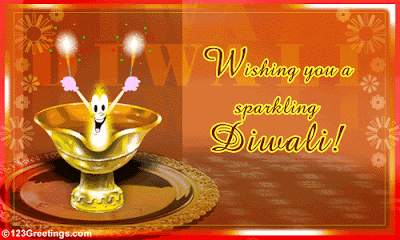 Sparkling Diwali lamps for Diwali festival
