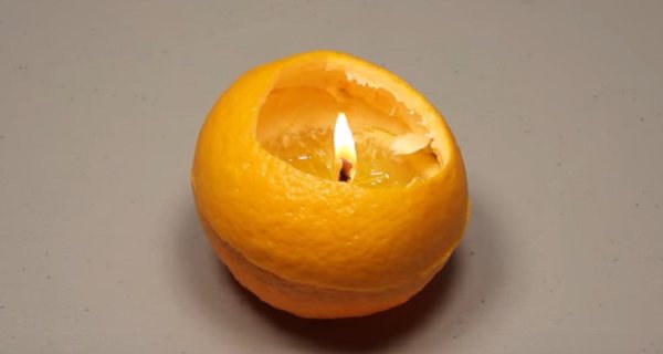 Make It Yourself! Scented Orange Candle Orange Candle