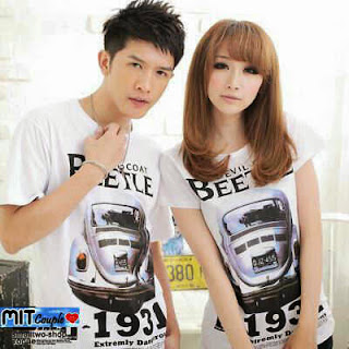 Beetle (putih) 69 Ribu SEPASANG Beetle (putih) , baju couple keren