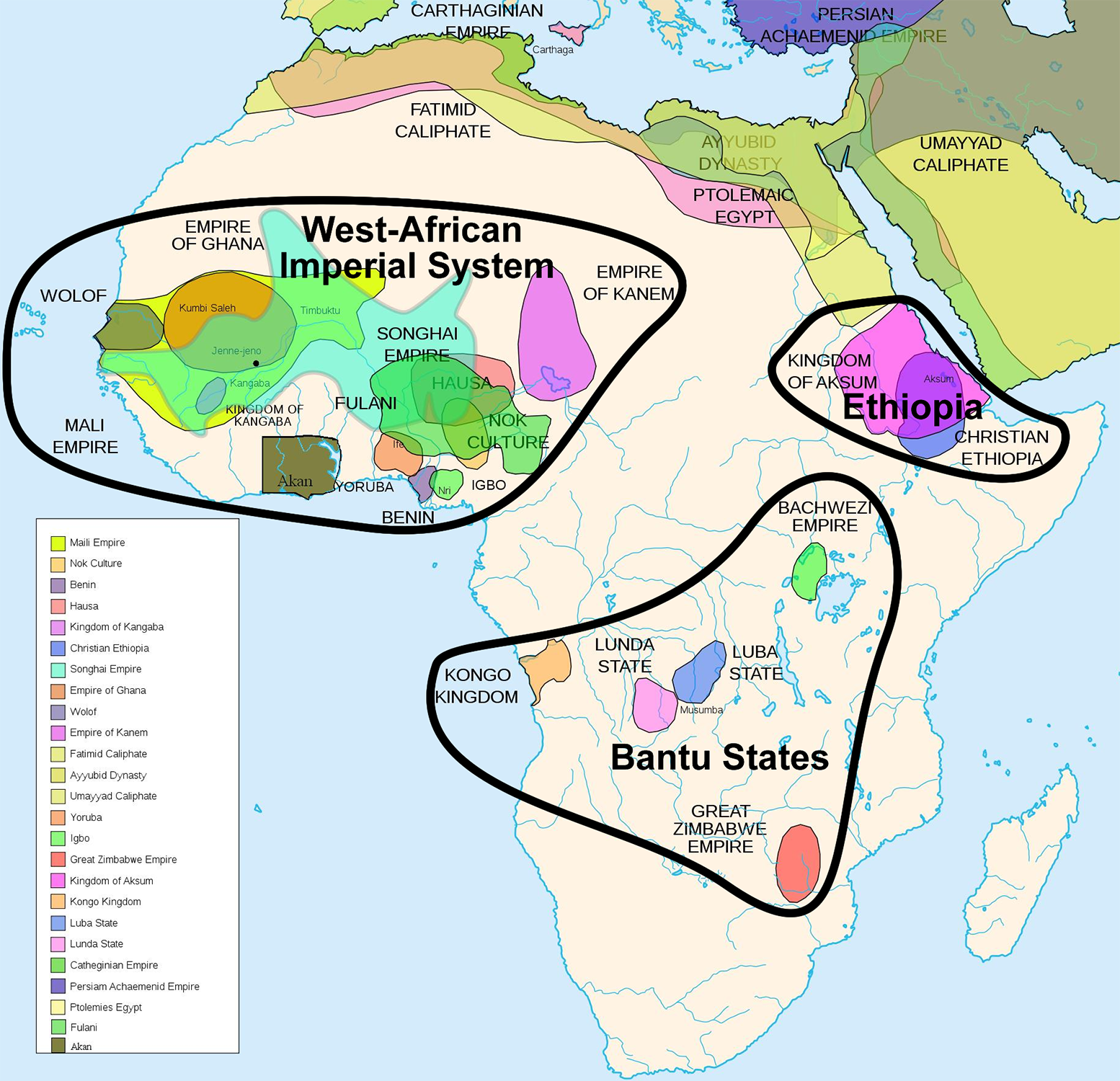 this map of indigenous african empires is not exhaustive it spans two thousands years from 500 b c to 1500 a d so these empires were not concurrent this map of indigenous african empires is not exhaustive it spans two thousands years from 500 b c to 1500 a d so these empires were not concurrent