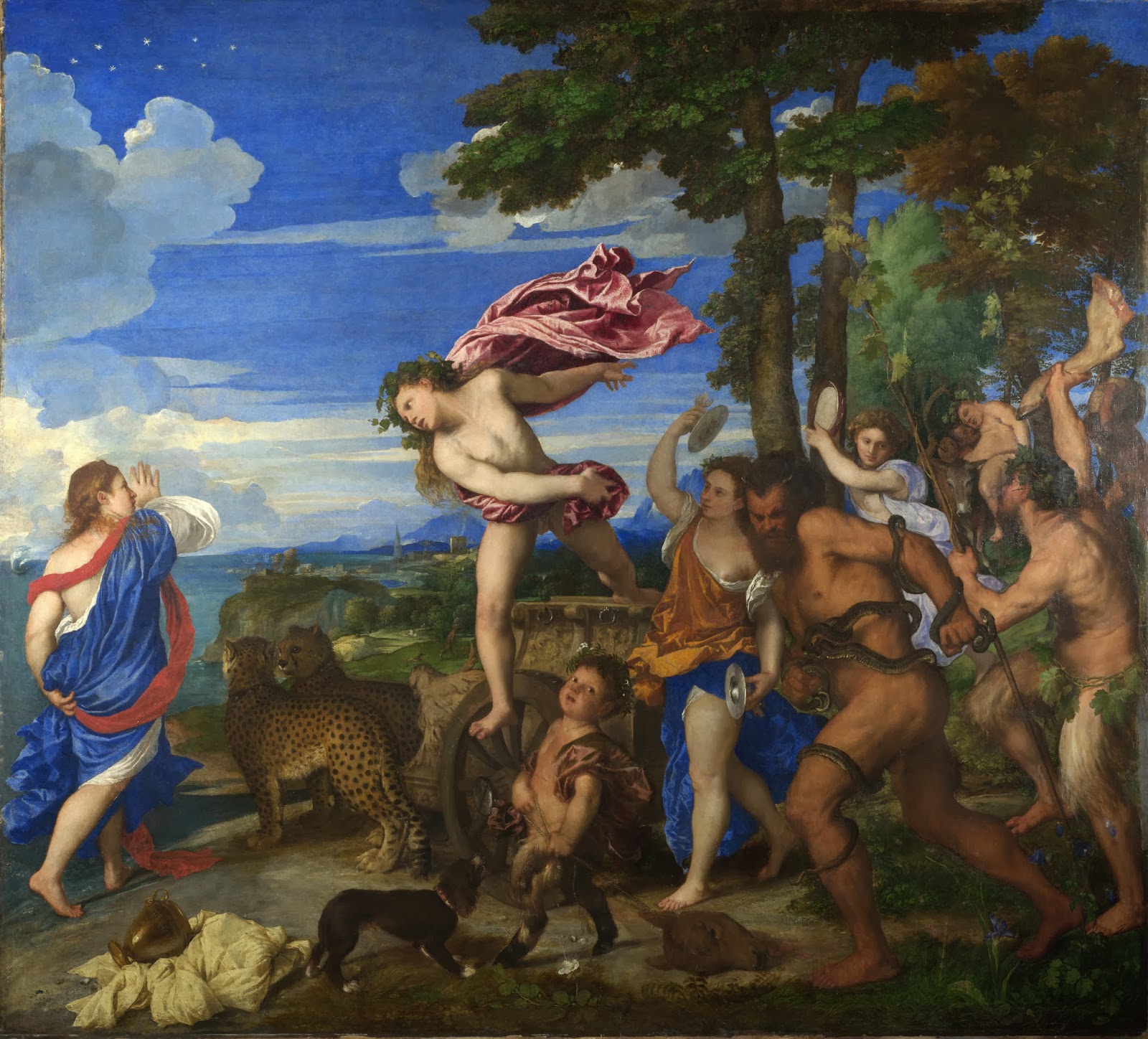 Painting "Bacchus and Ariadne" by Titian, 1523 Picture of "Bacchus and Ariadne" by Titian, 1523