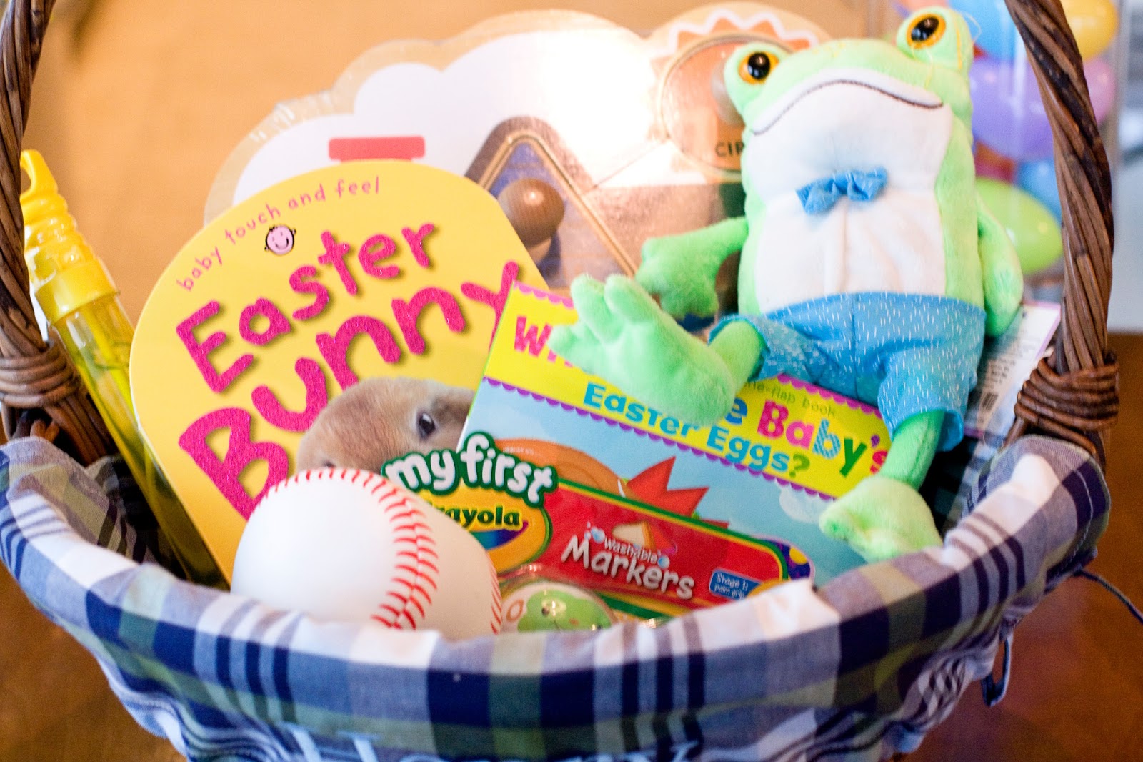 coffee and stripes Henry's Easter Basket!