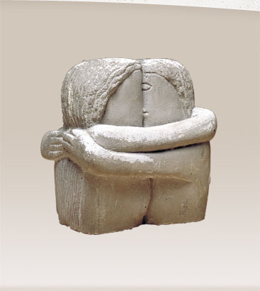 Historic Photos 1913 Photo The Kiss Bust Sculpture of a Couple Kissing by Constantine Brancusi exhibited at The Armory Show of The Association of American Painters and Sculptures New York.