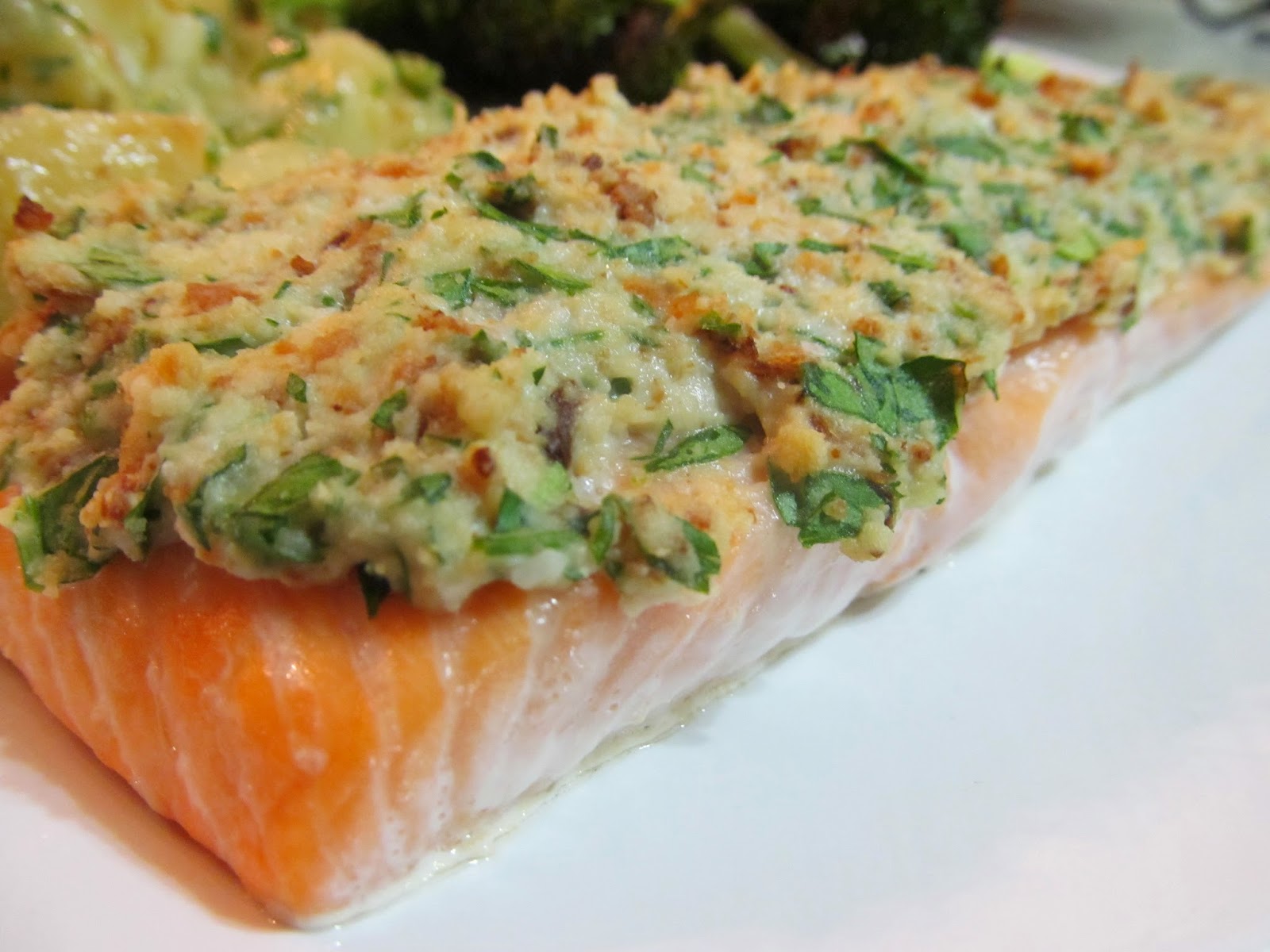 Corcoran Street Kitchen Mustard and Herb Crusted Salmon