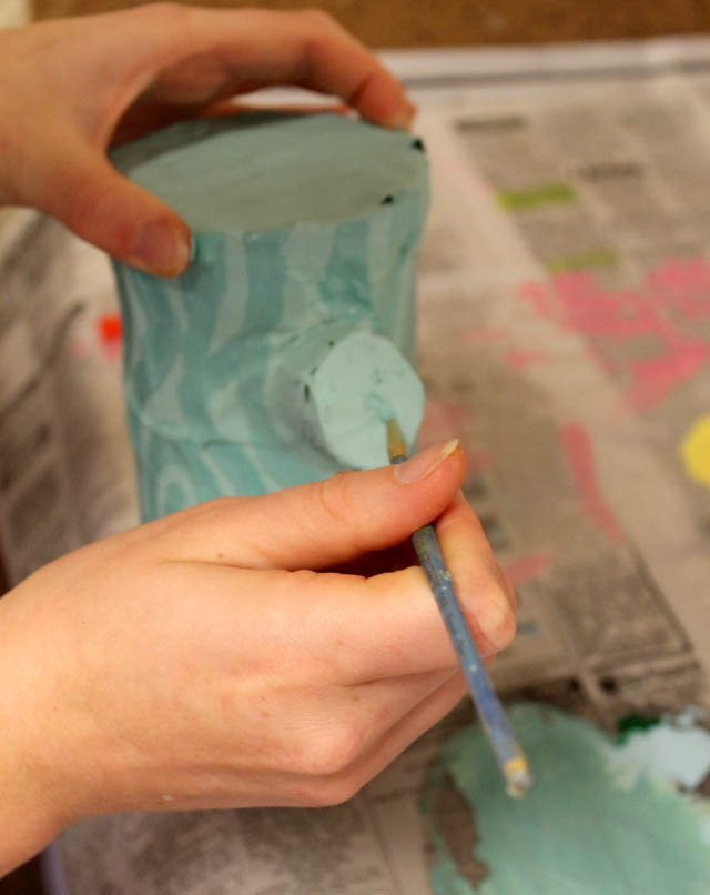 punk projects Recycled Cardboard Tree Stumps DIY