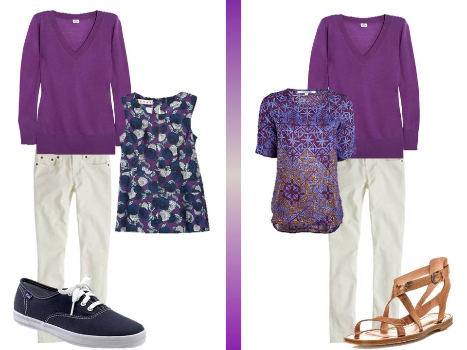 Fashions How to wear a purple vneck sweater