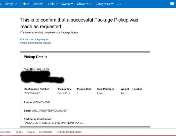 usps package pickup