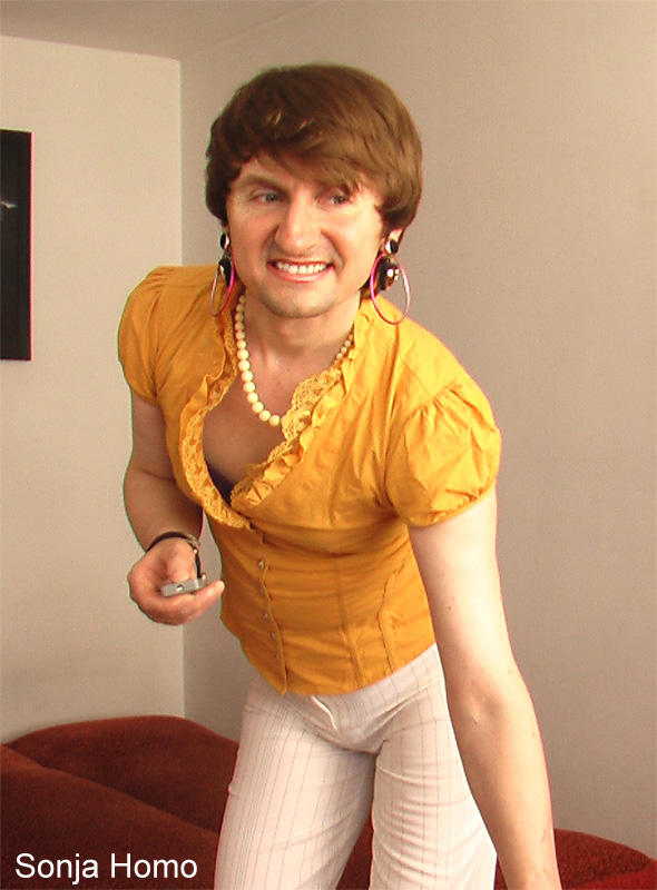 The homosexual transvestite Fetish three boobs