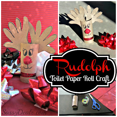 reindeer rudolph toilet paper roll craft