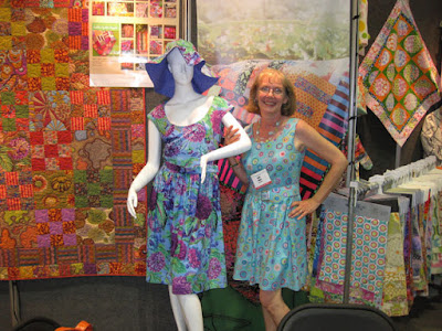 Linda at Rowan Fabric booth Kansas City Quilt Market